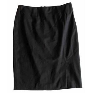 Talbots Pencil Skirt Women’s 12 Black 99% Wool Soft Career‎ Closet Staple EUC